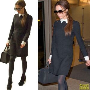 Victoria Beckham Black Long Sleeve Dress